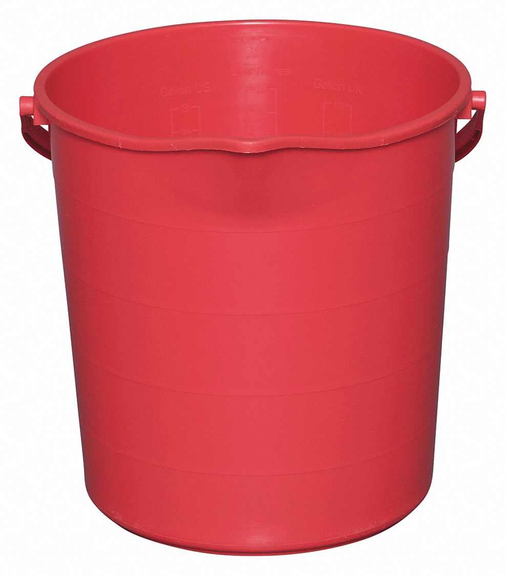 BUCKET,3 GAL,RED