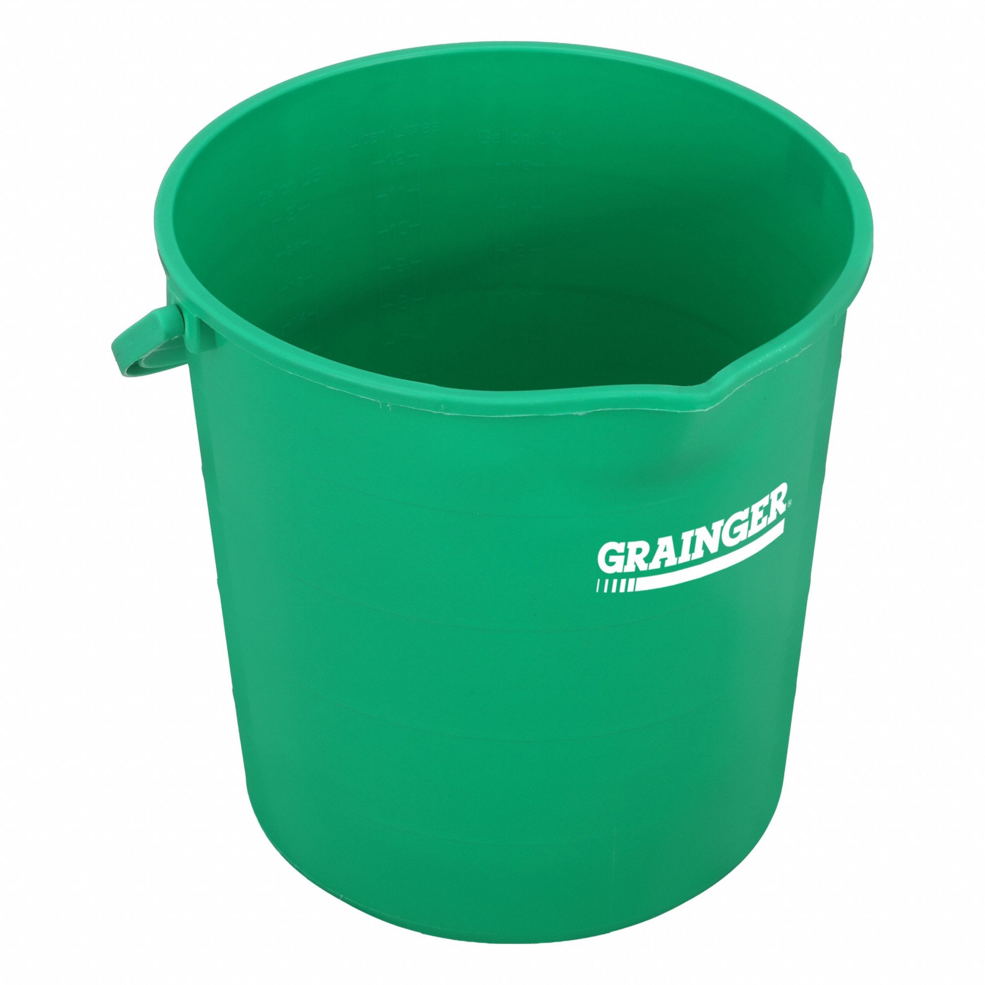 Bucket: 3 gal Capacity, 12 in Overall Wd, 12 in Overall Ht, Polypropylene, Includes Handle