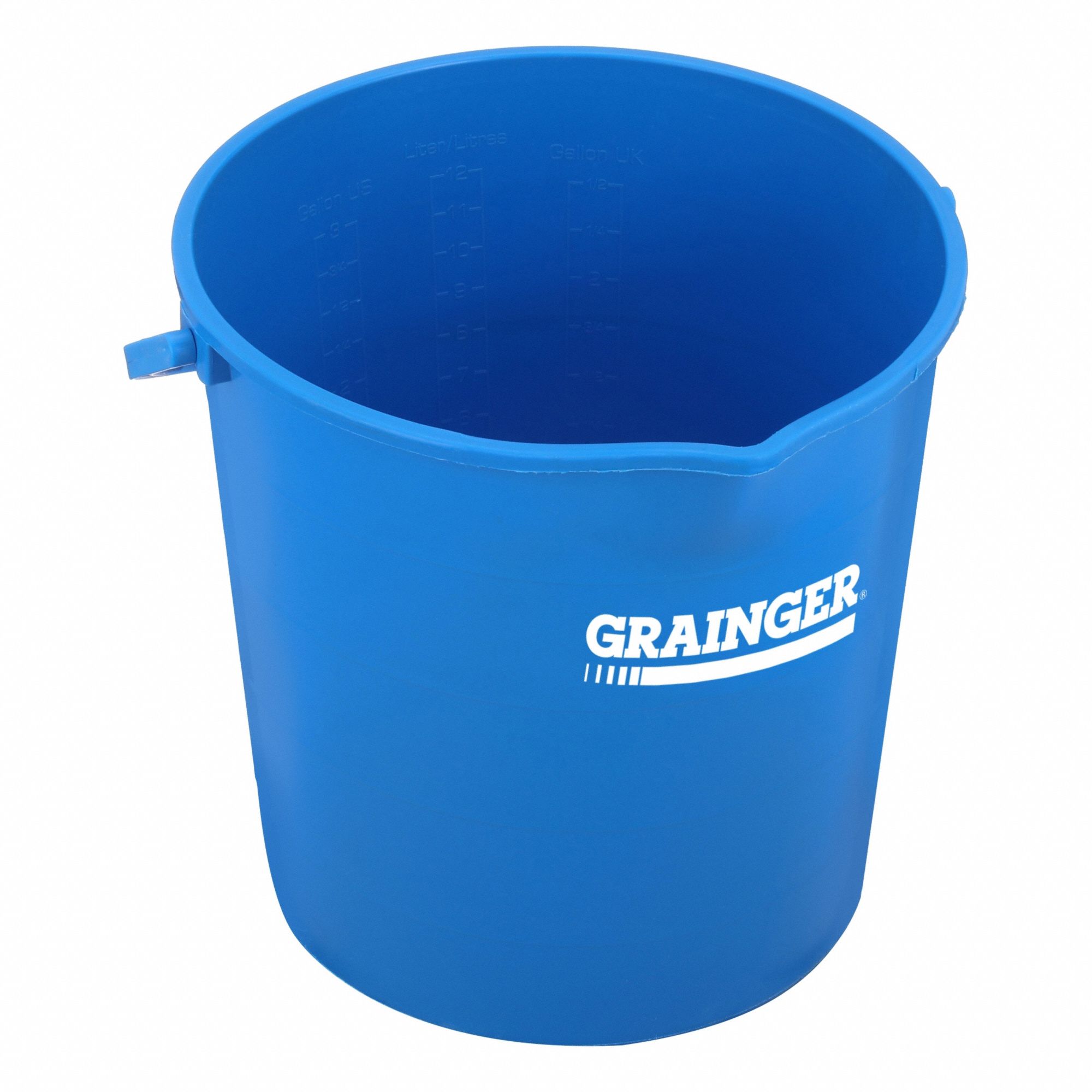 Bucket: 3 gal Capacity, 12 in Overall Wd, 12 in Overall Ht, Polypropylene, Includes Handle