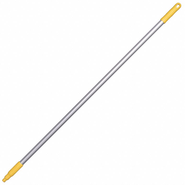 COLOUR CODED HANDLE, THREADED, STANDARD, ALUMINUM, 49⅞ IN L, 1 IN DIAMETER, YELLOW, FIXED HANDLE
