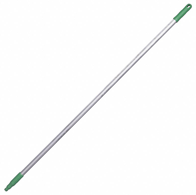 COLOUR CODED HANDLE, THREADED, STANDARD, ALUMINUM, 57¾ IN L, 1 IN DIAMETER, GREEN, FIXED HANDLE