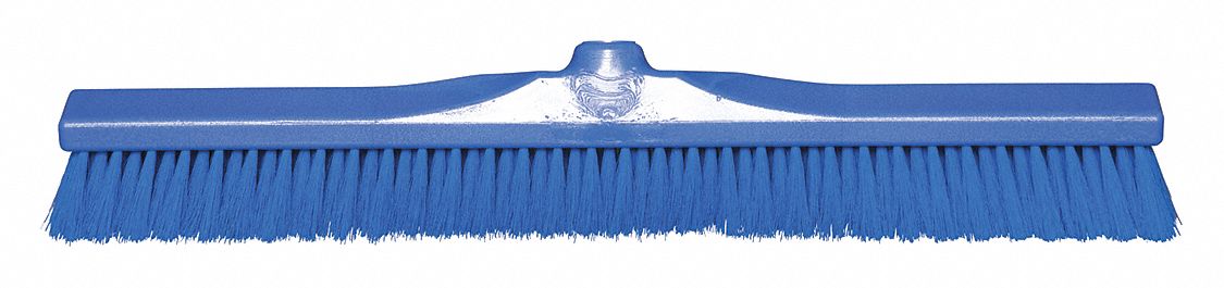 PUSH BROOM HEAD,BLUE BRISTLE,2" L