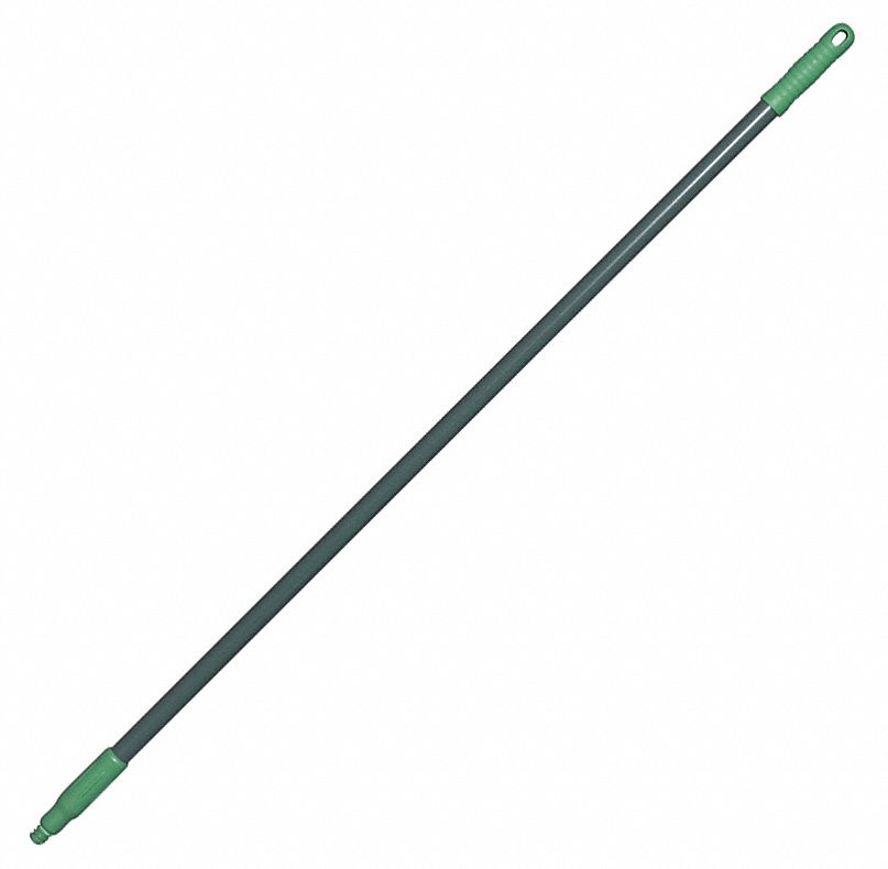 BROOM HANDLE,FIBERGLASS,GREEN,49-57/64"