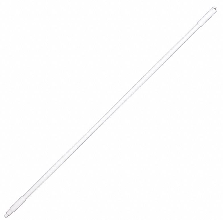 BROOM HANDLE,FIBERGLASS,WHITE,57-3/4