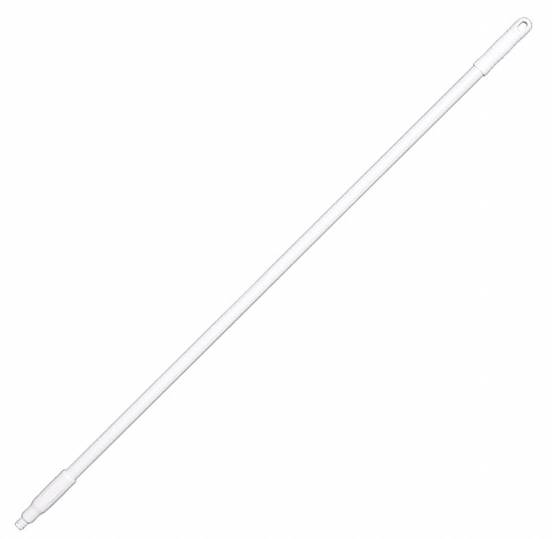 BROOM HANDLE,FIBERGLASS,WHITE,49-57/64