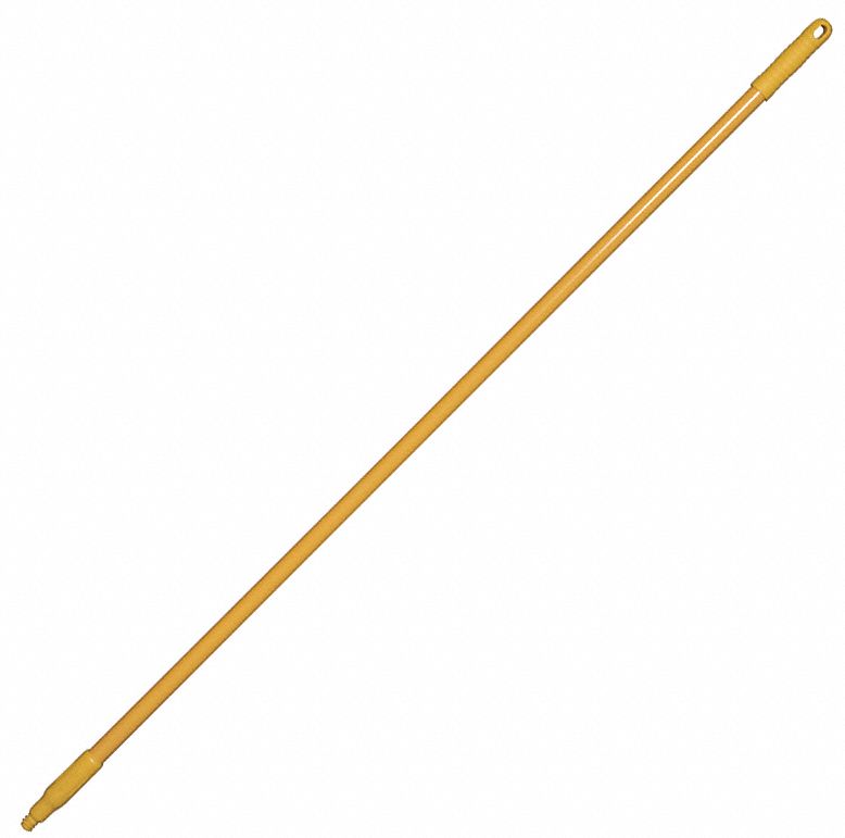 BROOM HANDLE,FIBERGLASS,YELLOW,57-3/4