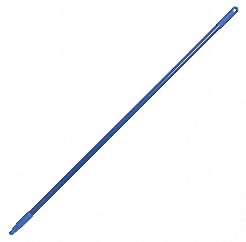 BROOM HANDLE,FIBERGLASS,BLUE,57-3/4