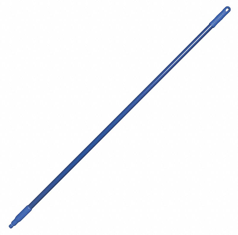 BROOM HANDLE,FIBERGLASS,BLUE,57-3/4"