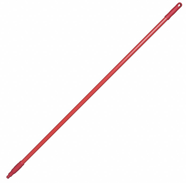 BROOM HANDLE,FIBERGLASS,RED,57-3/4"