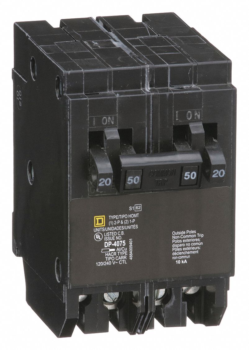 SQUARE D HOM Miniature Circuit Breaker 120 240V 20A 48M174   48M174 AS02