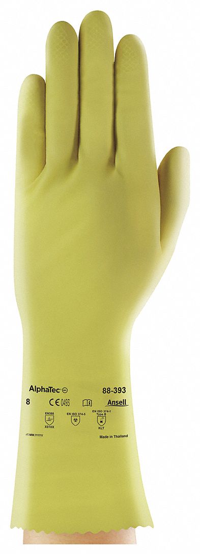 Chemical Resistant Gloves, Natural, 10, PR