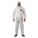 HOODED COVERALLS, PE, ELASTIC CUFFS/ANKLES, SERGED SEAM, WHITE, PE, L, 1.4OZ