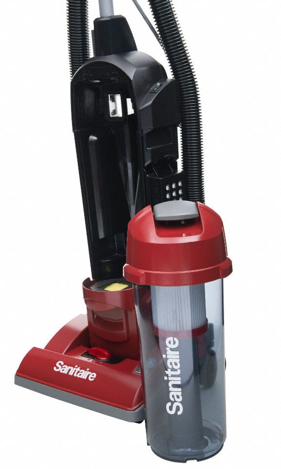 SANITAIRE Upright Vacuum, Bagless, 13 in Cleaning Path Width, 135 cfm