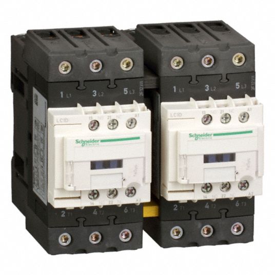 SCHNEIDER, Reversing, 3 Poles, IEC Magnetic Contactor - 48N782 ...