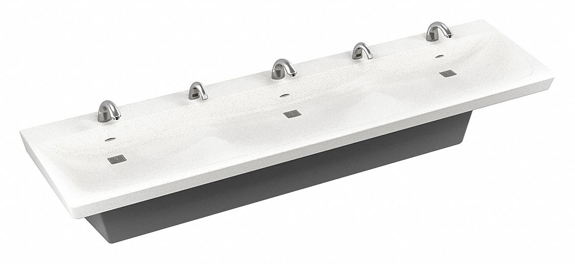 Wash Station: Express ELX, White, Terreon®, Sensor, 94 in Overall Lg, 30 in Overall Wd