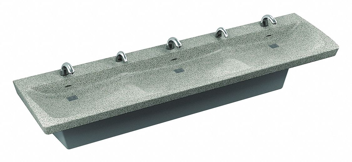 Wash Station: Express ELX, Gray, Terreon®, Sensor, 94 in Overall Lg, 30 in Overall Wd