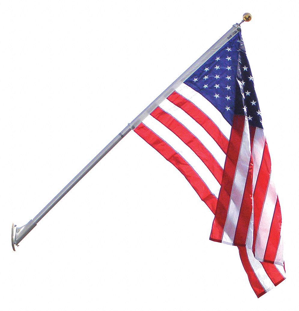 ANNIN FLAGMAKERS Flag Pole, 8 ft. H, Aluminum - 48NU36|4168 - Grainger