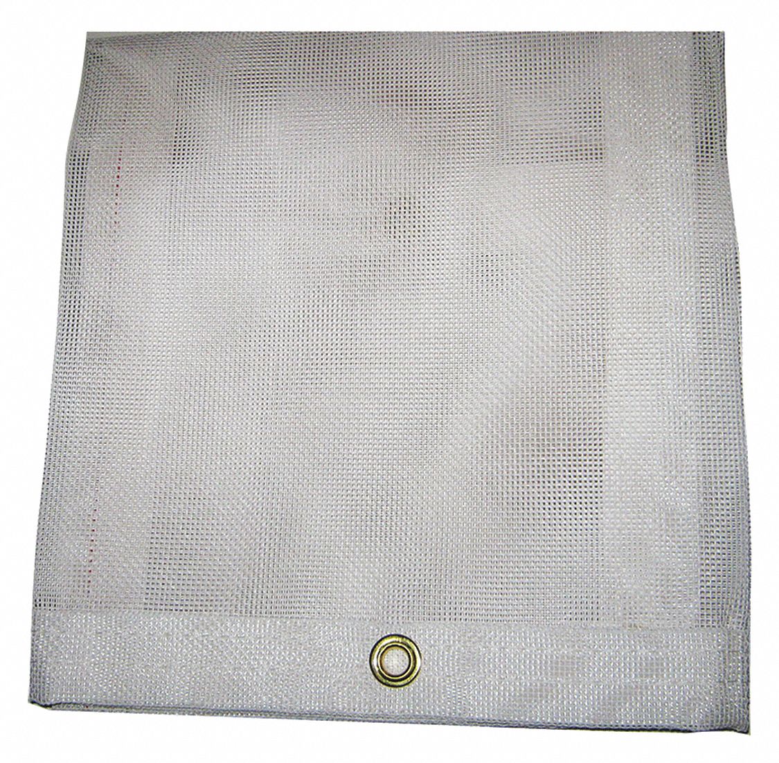 MAURITZON 5 mil Vinyl Water Resistant Mesh Tarp, White, 19 ft 6 in x 19 ft 6 in Finished Size