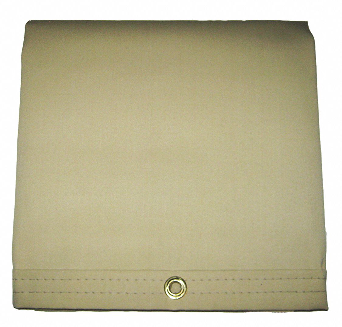 Tarp: 11.5 ft Lg, 9.5 ft Wd, Heavy Duty, 20 mil, Vinyl, Tan, 14.5 oz/sq yd, Waterproof