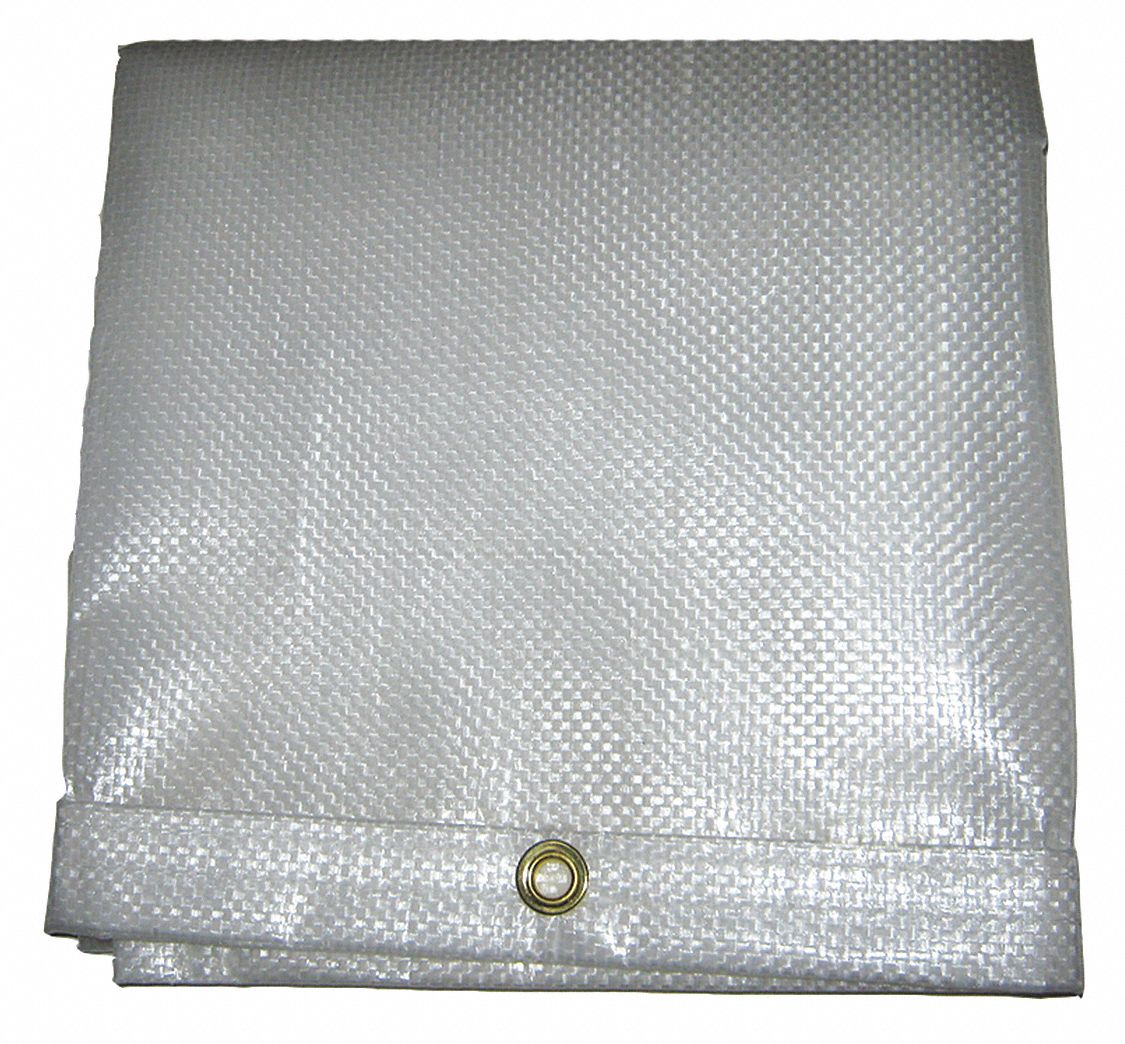 MAURITZON 0.127 mil Polyethylene Waterproof Tarp, Black/Silver, 3 ft x 24 ft 6 in Finished Size