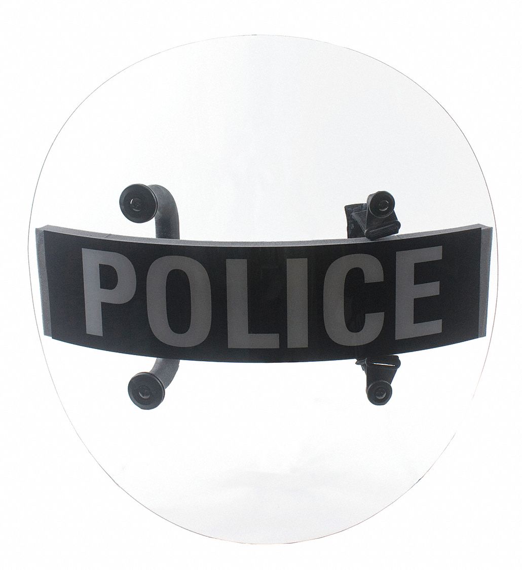 Riot Shield, Round Shape, 0.125 in. Thick
