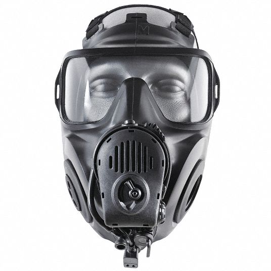 AVON PROTECTION SYSTEMS, Butyl Rubber, 6 Suspension Points, Gas Mask ...