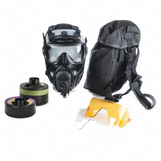 AVON PROTECTION SYSTEMS, FM53, Butyl Rubber, Gas Mask Kit - 48PD04 ...