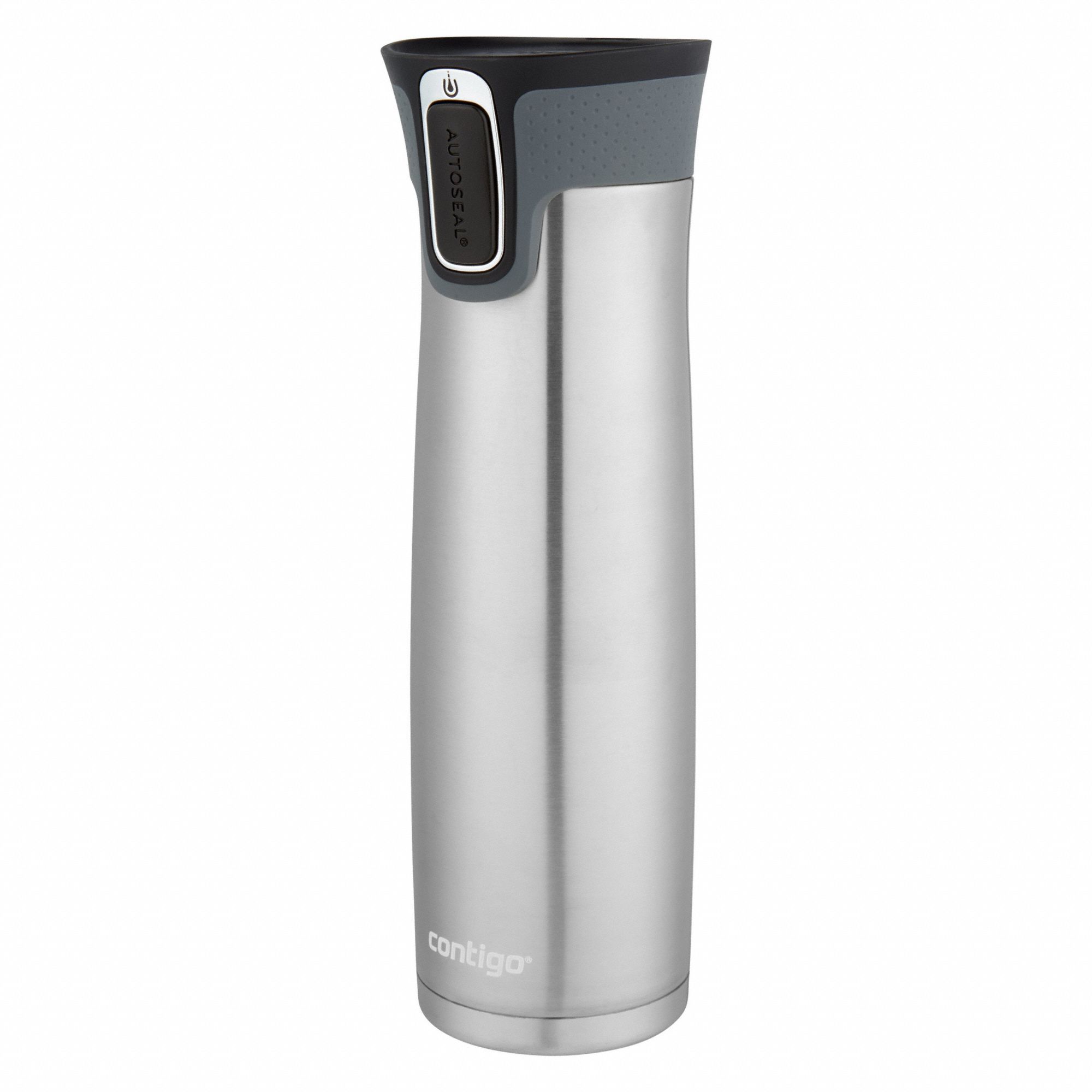 CONTIGO, 16 fl oz Capacity, Stainless Steel, Mug - 48PD75