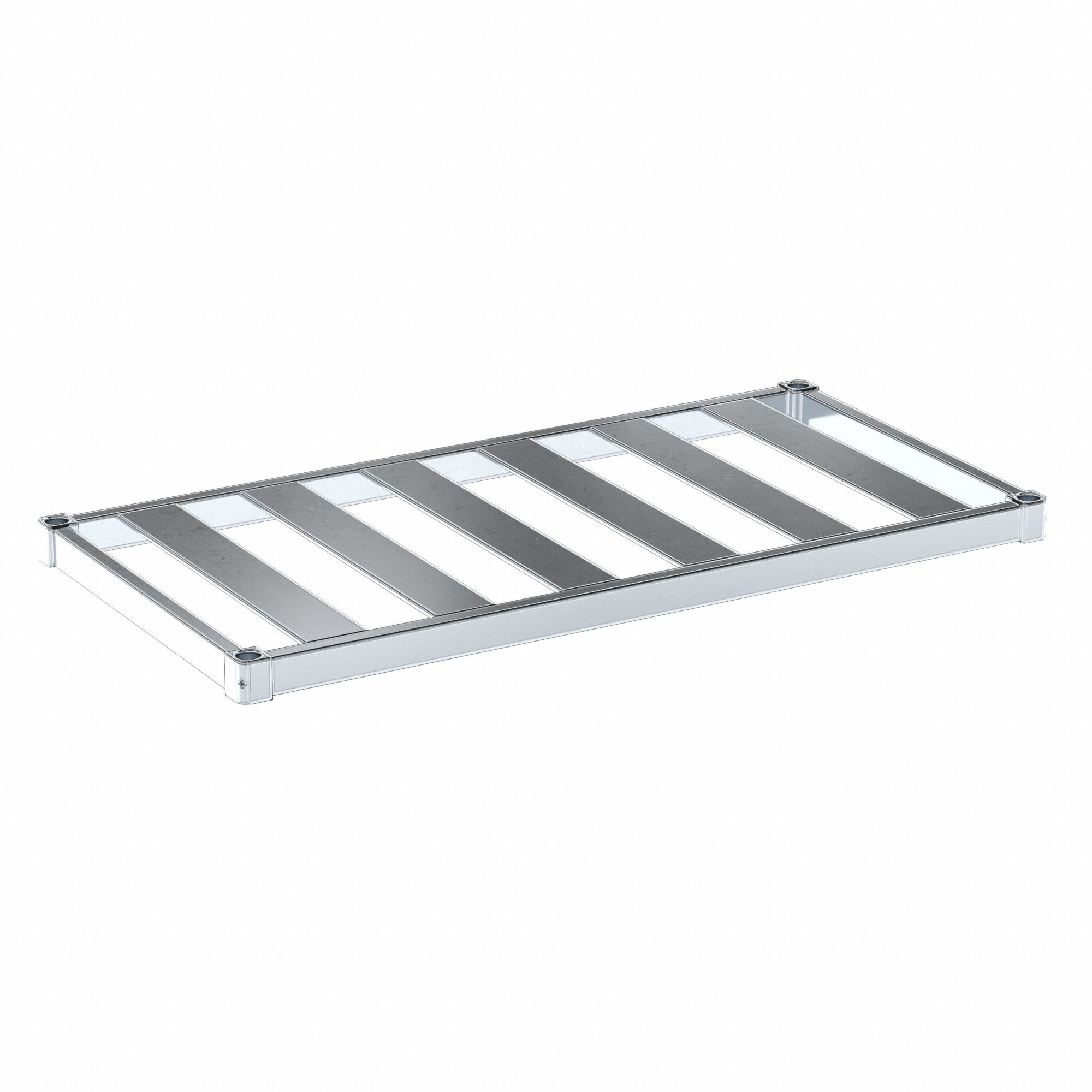 Shelf: 48 in x 24 in, Ventilated Shelf, 900 lb Shelf Capacity, 13 ga, Unfinished