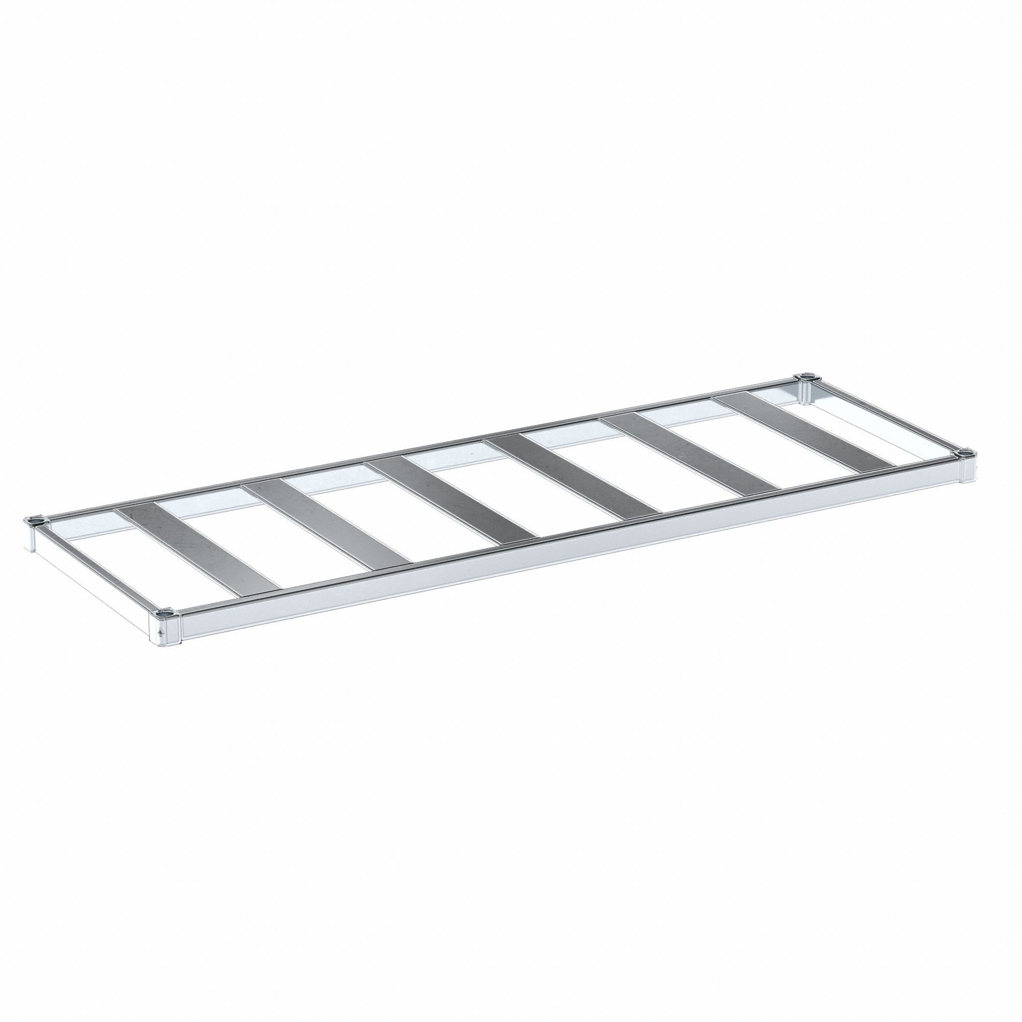 Shelf: 72 in x 24 in, Ventilated Shelf, 900 lb Shelf Capacity, 13 ga, Unfinished
