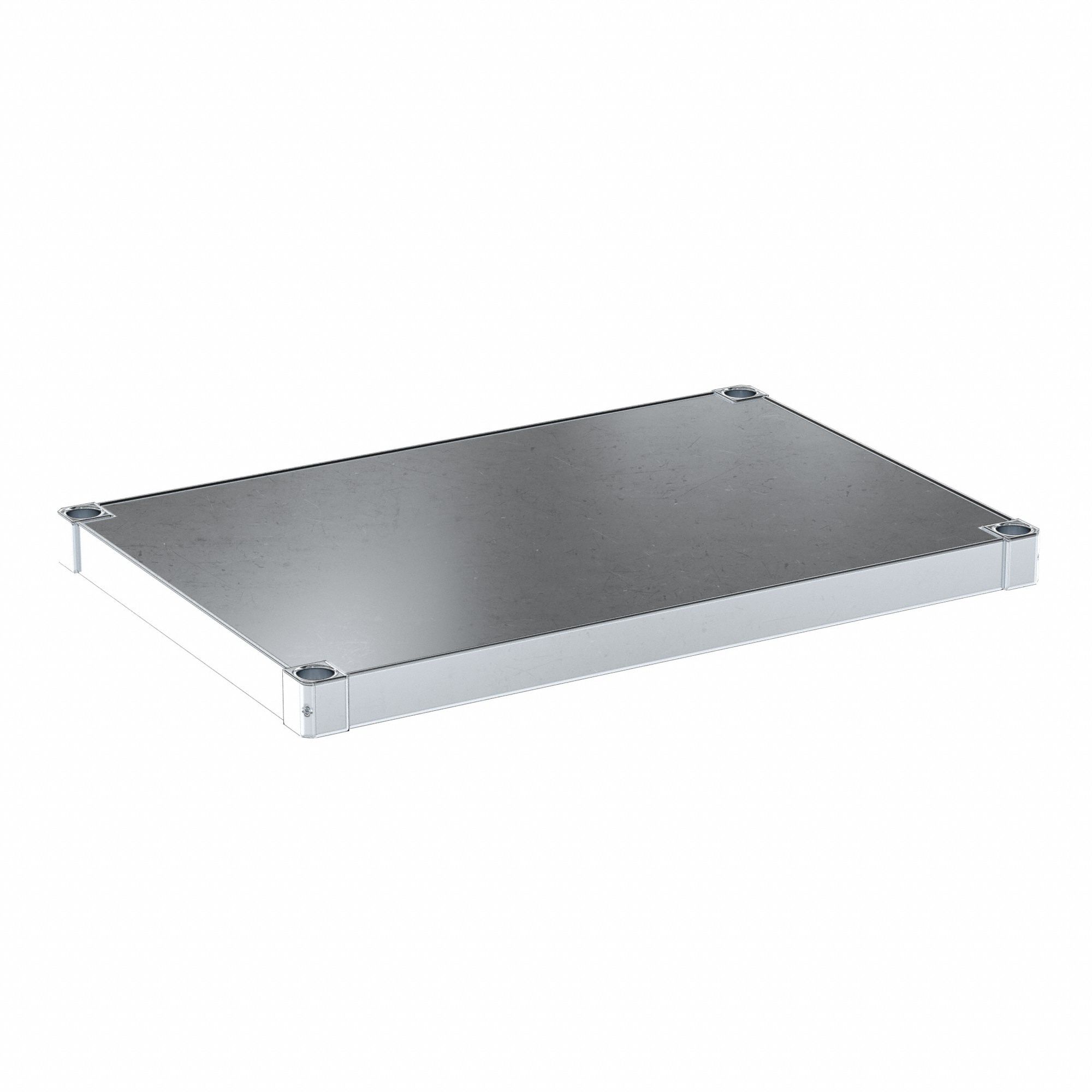 Shelf: 30 in x 20 in, Solid Shelf, 400 lb Shelf Capacity, 18 ga, Unfinished