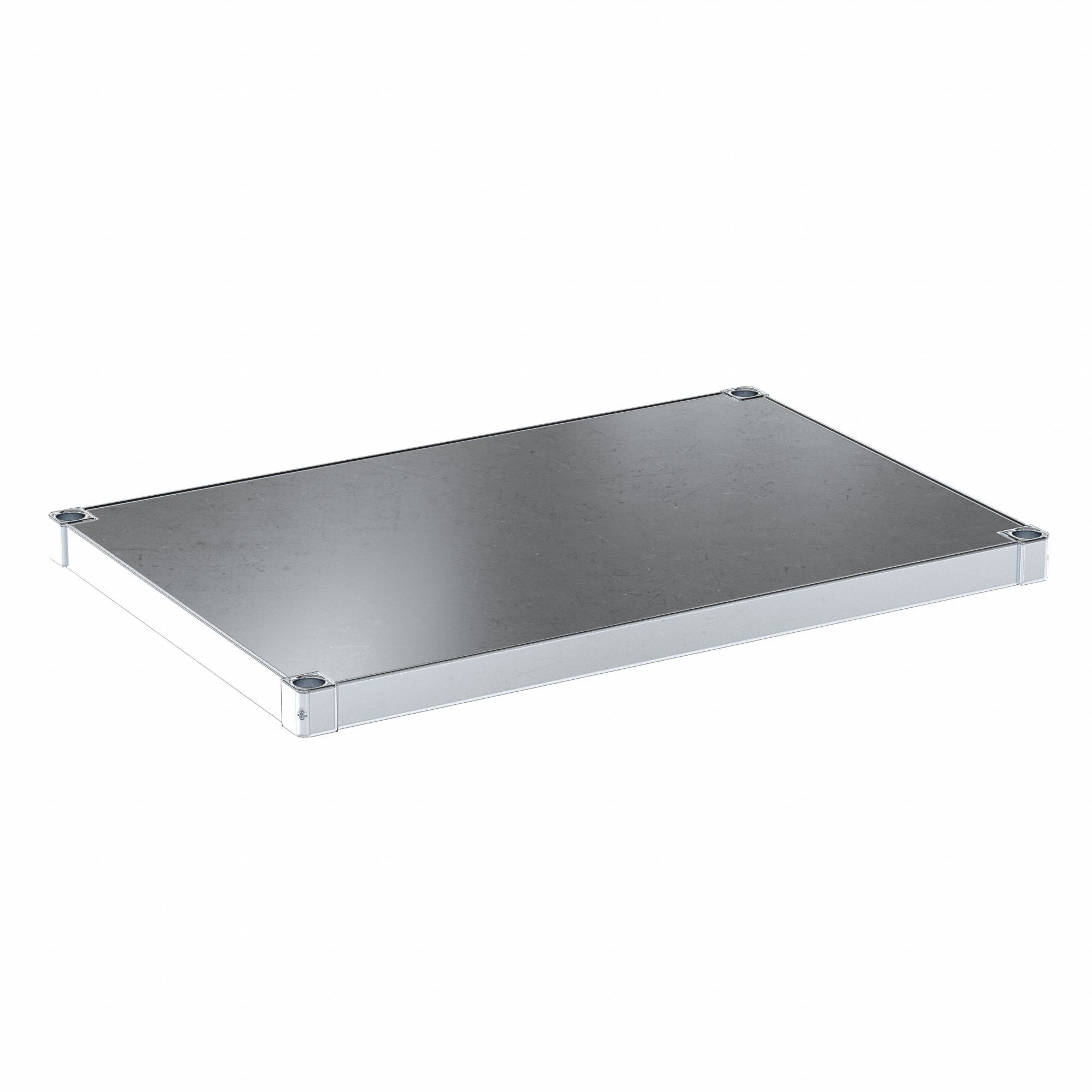 Shelf: 36 in x 24 in, Solid Shelf, 800 lb Shelf Capacity, 16 ga, Unfinished