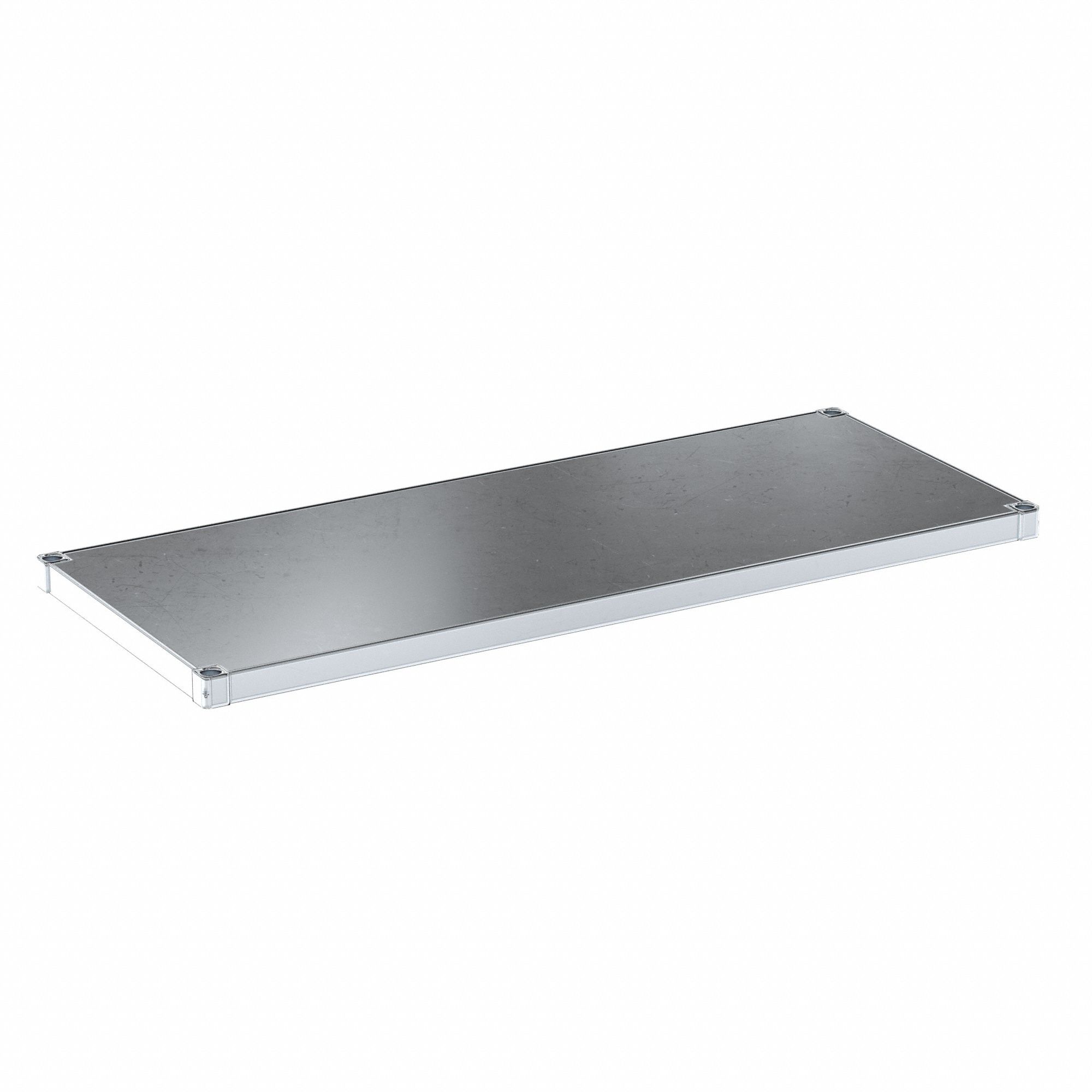 Shelf: 60 in x 24 in, Solid Shelf, 800 lb Shelf Capacity, 16 ga, Unfinished