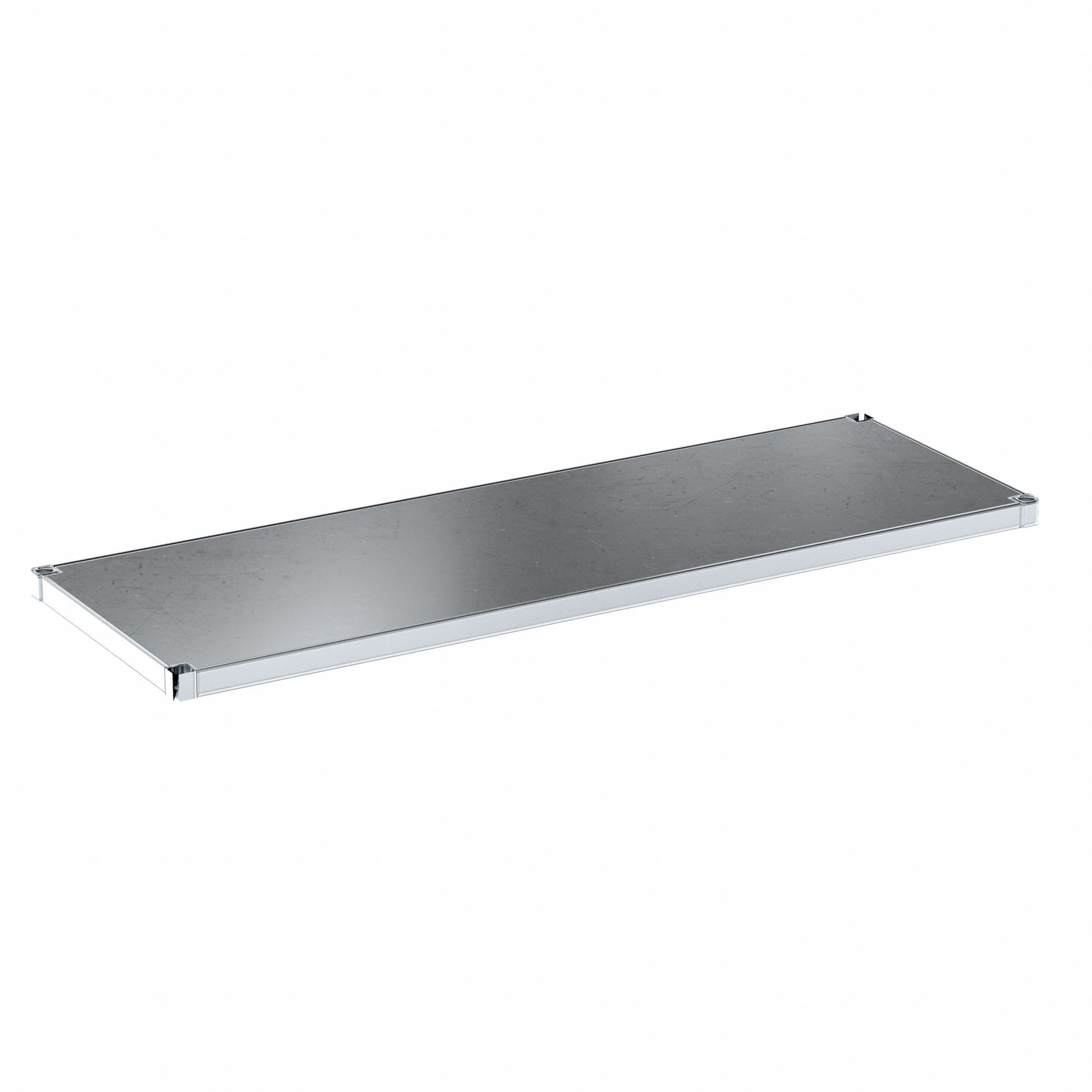 Shelf: 72 in x 24 in, Solid Shelf, 800 lb Shelf Capacity, 16 ga, Unfinished