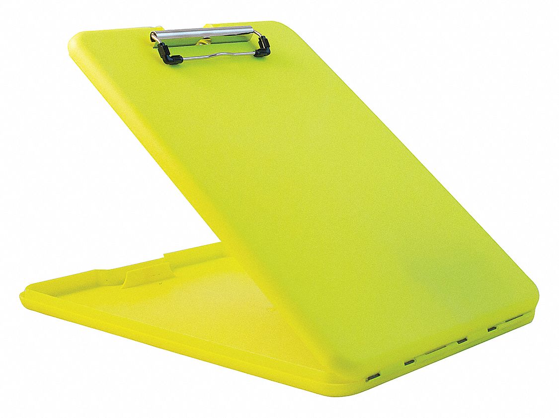 Letter Size, Yellow, Storage Clipboard 48PP9200573 Grainger