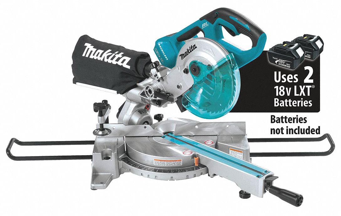 MAKITA Cordless, Miter Saw, 7 1/2 in Blade Dia., Max. Blade Speed 5,700