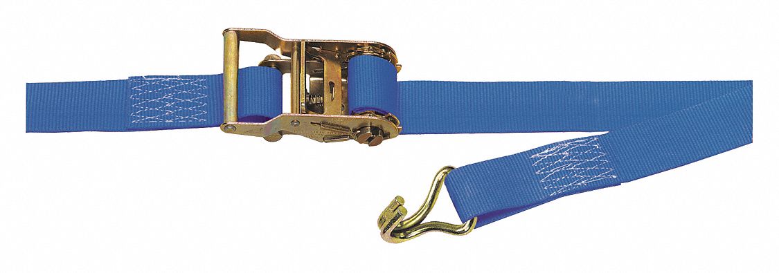 TIE DOWN STRAP,RATCHET,POLY,15 FT.