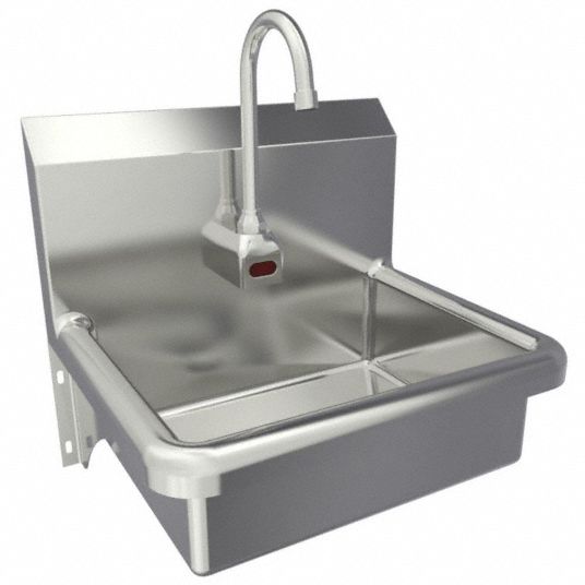 Sani-Lav, 2 gpm Flow Rate, Hands-Free Wall Mounted Sink - 48PY39|608B ...