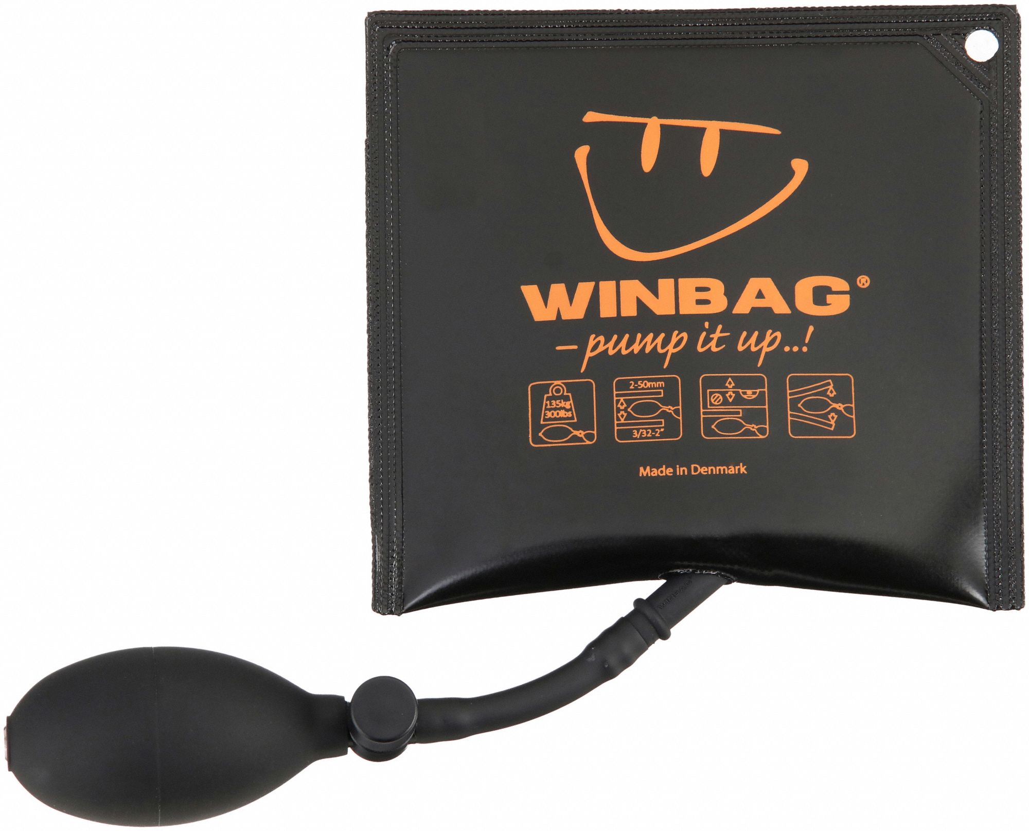 Air Wedge: 300 lb Max Load Capacity, 3/32 in Min Gap Size, 2 in Max Gap Size, 7 in Bag Wd