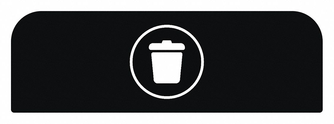 Recycling System Sign: 23 gal Container Capacity, 1 3/4 in Overall Wd