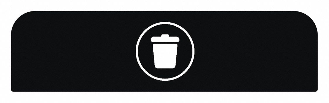 Recycling System Sign: 33 gal Container Capacity, 1 3/4 in Overall Wd