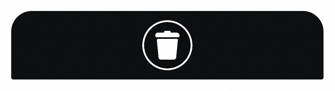 Recycling System Sign: 45 gal Container Capacity, 1 3/4 in Overall Wd