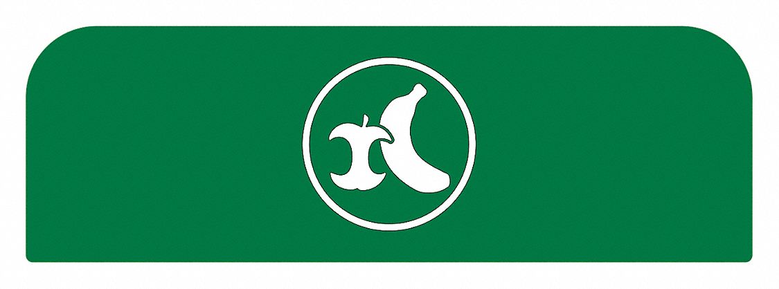 Recycling System Sign: 23 gal Container Capacity, 1 3/4 in Overall Wd