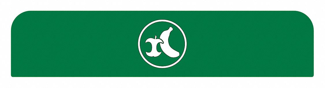 Recycling System Sign: 45 gal Container Capacity, 1 3/4 in Overall Wd