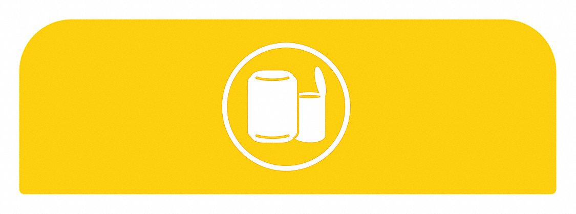 Recycling System Sign: 23 gal Container Capacity, 1 3/4 in Overall Wd