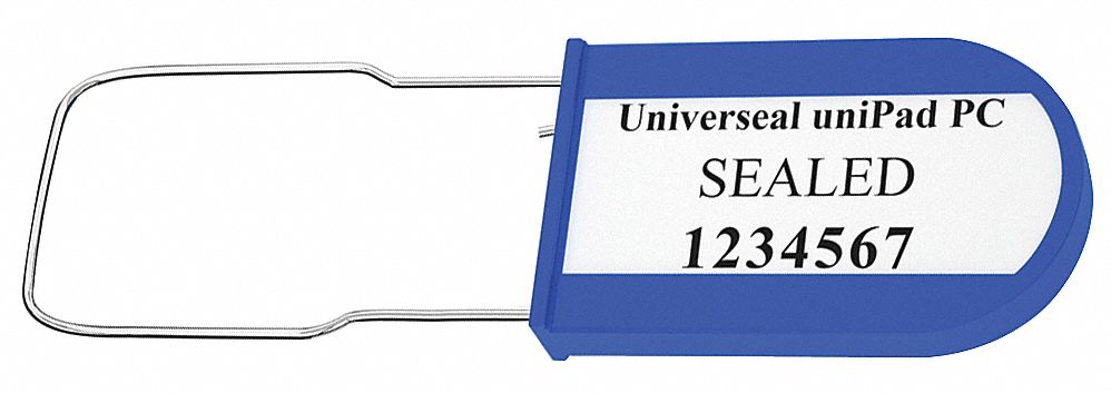 PADLOCK SEAL,BLUE,ACRYLIC,PK50