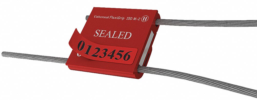 Cable Seals: Steel, 12 in Cable Lg, 1/16 in Cable Dia, 719 lb Breaking Strength, Gen Security, 50 PK