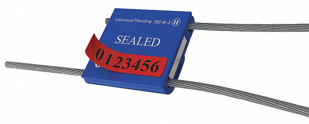 Cable Seals: Steel, 12 in Cable Lg, 1/16 in Cable Dia, 719 lb Breaking Strength, Gen Security, 50 PK