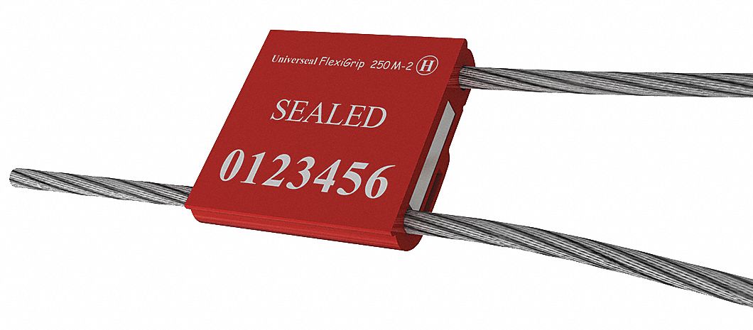 Cable Seals: Steel, 12 in Cable Lg, 3/32 in Cable Dia, 770 lb Breaking Strength, Gen Security, 50 PK