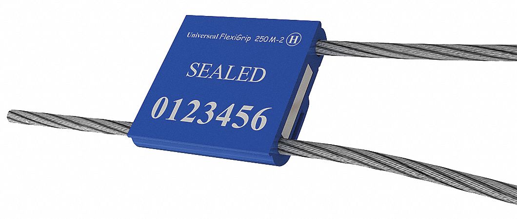 Cable Seals: Steel, 12 in Cable Lg, 3/32 in Cable Dia, 770 lb Breaking Strength, Gen Security, 50 PK